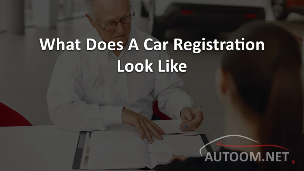 What Does A Car Registration Look Like